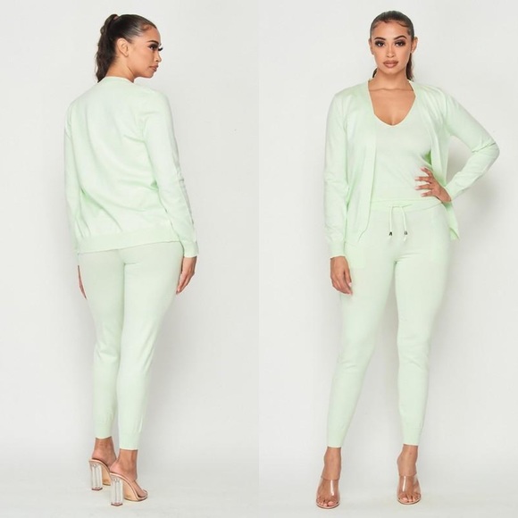 #15 Mint 3 Piece Pant Set - Picture 2 of 5